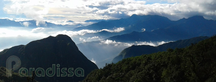 A view of breathtaking mountains at Nui Muoi
