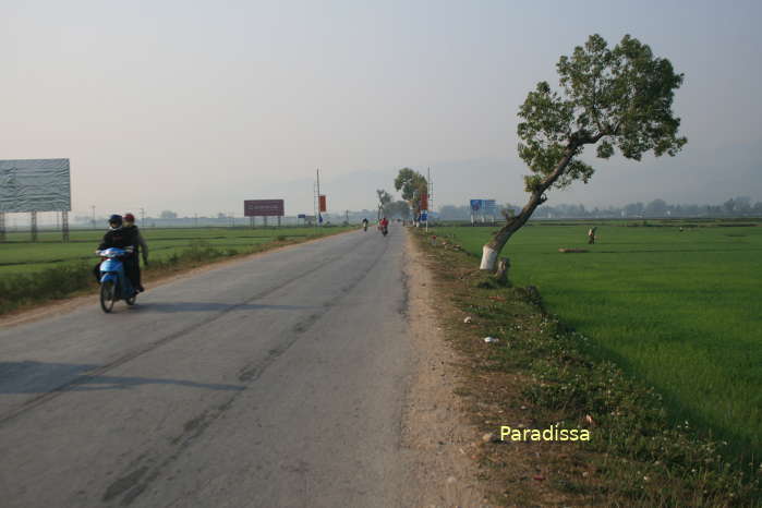 Route to Laos from Dien Bien Phu which travels through the once Hong Cum (Isabelle) Zone of the French Hedgehog