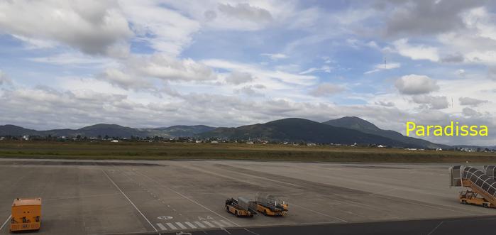 Scenic mountains around the Lien Khuong Airport